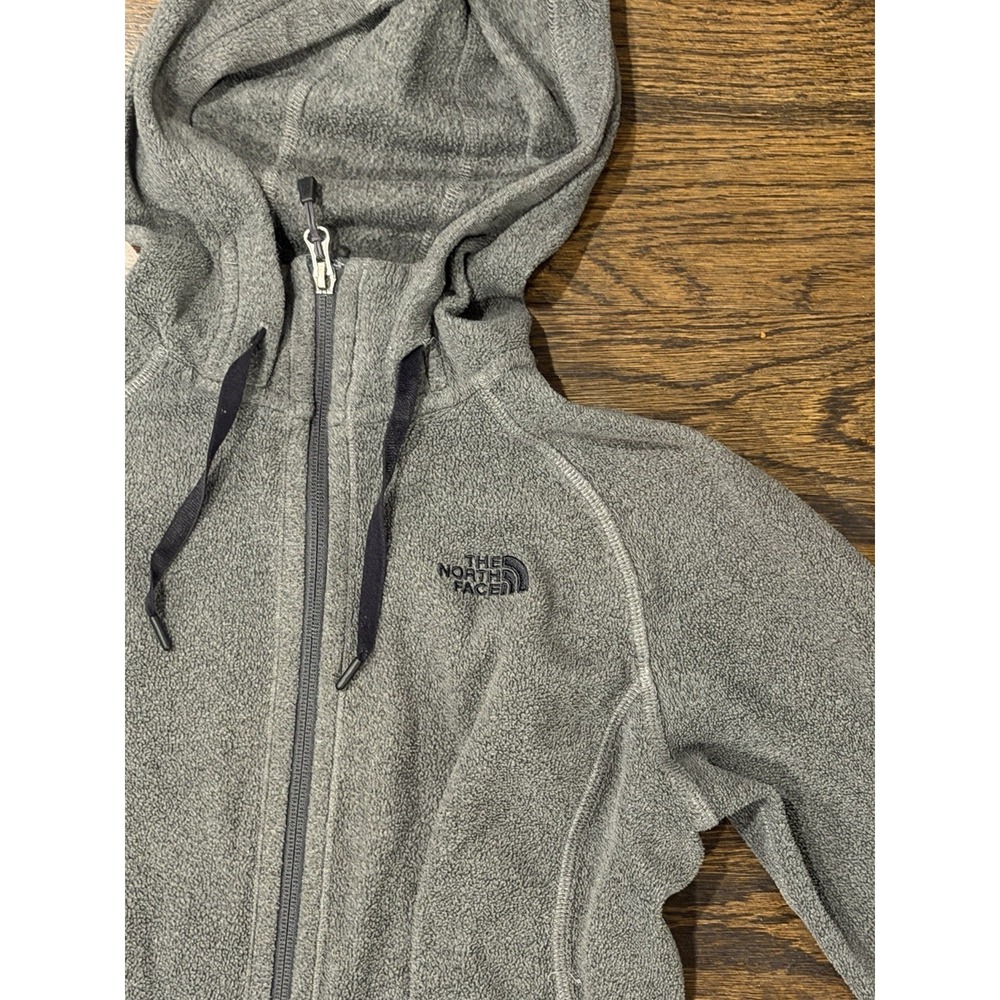 The North Face Hoodie Women's Size XS Gray Full Zip Embroidered Logo
